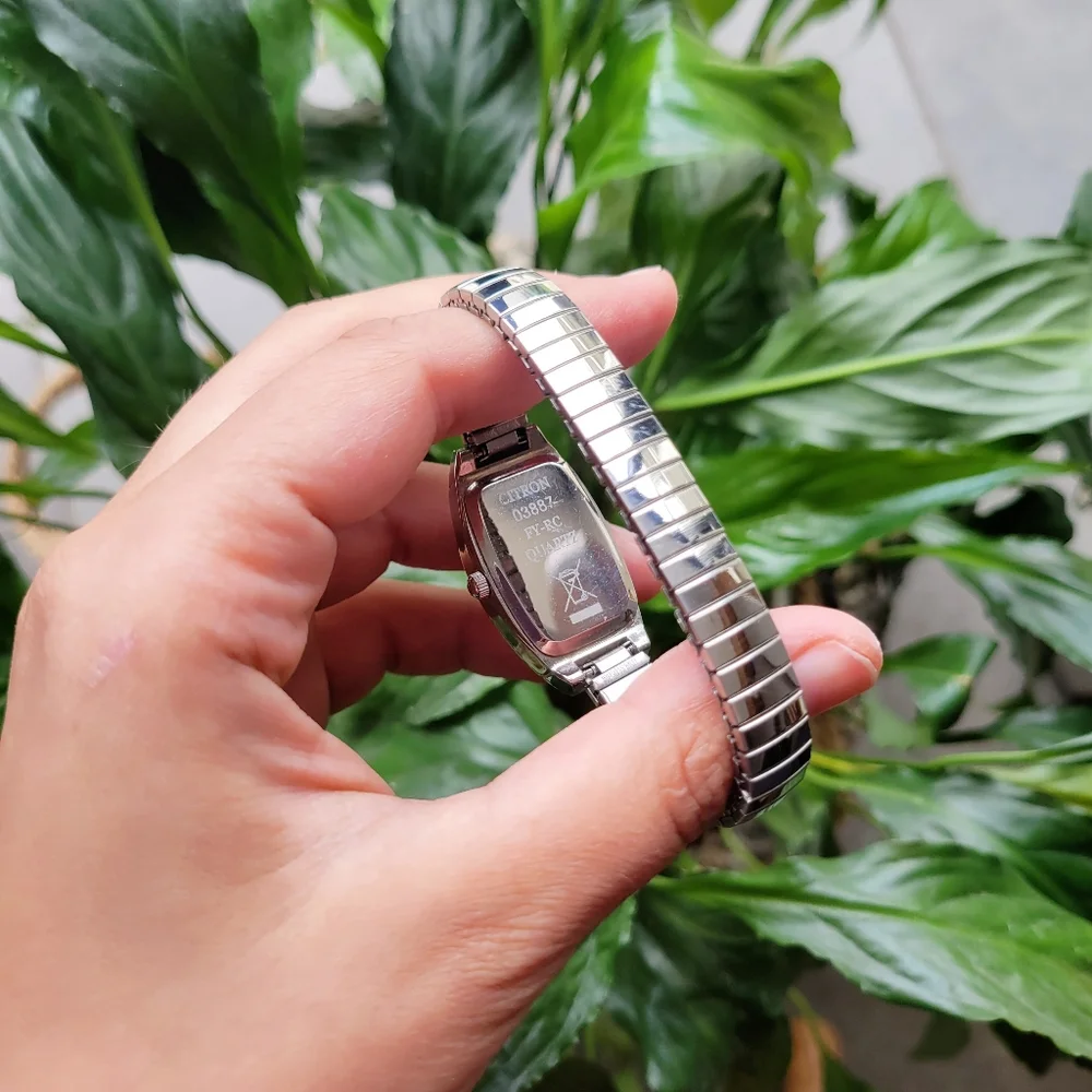 Vintage Silver Citron Quartz Watch